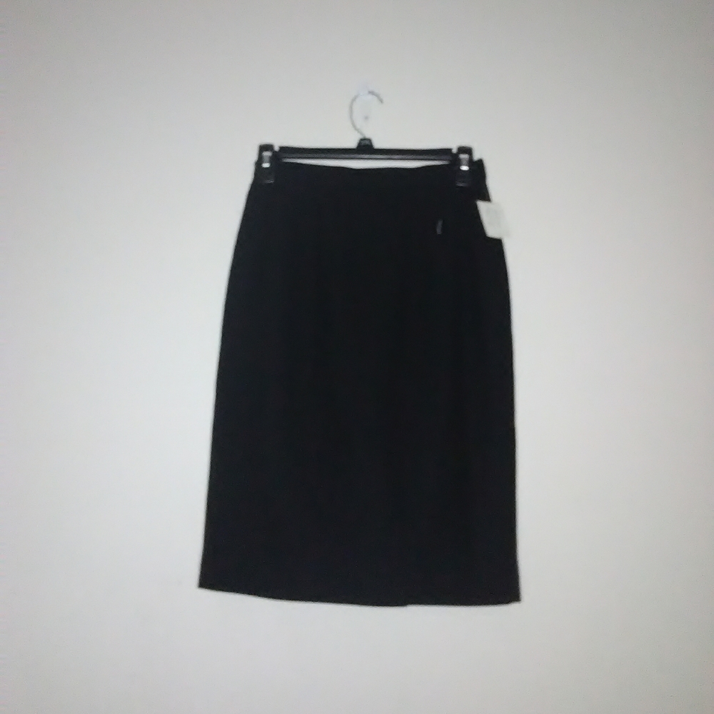 Tahari Women's 100% wool pencil skirt black 2